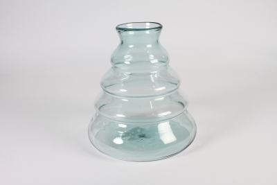 A329R4 Vase en verre d�co transparent D24cm H27cm