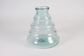 A329R4 Vase en verre déco transparent D24cm H27cm