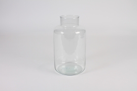 A331R4 Vase en verre transparent D13.5cm H25cm