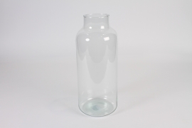 A333R4 Clear glass vase D14cm H35cm