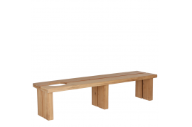 A335DQ Natural acacia wood bench 154x40cm H36cm