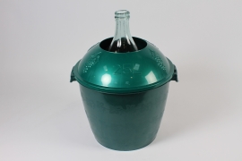 A338R4 Dame-jeanne en verre avec couvercle vert 25L