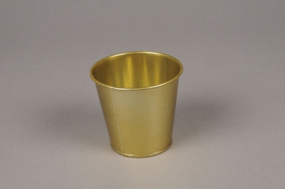 A361KM Gold zinc planter D8.5cm H8cm
