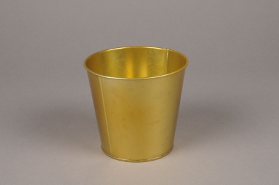 A362KM Cache-pot en zinc or D11cm H10.5cm