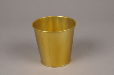 A363KM Cache-pot en zinc or D13.5cm H12cm