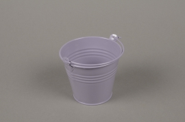 A366KM Lavender zinc bucket D8.5cm H8cm