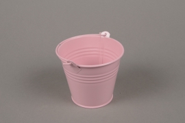A367KM Pink Bucket zinc D8.5cm H8cm