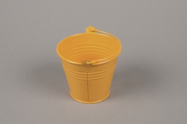 A368KM Seau en zinc mandarine D8.5cm H8cm