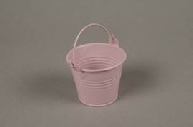 A383KM Pink zinc bucket D6.5cm H5.5cm