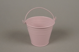 A384KM Pink zinc bucket D9cm H8cm