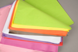 A385QX Paquet de 480 feuilles papier de soie multicolore 50 x 75cm