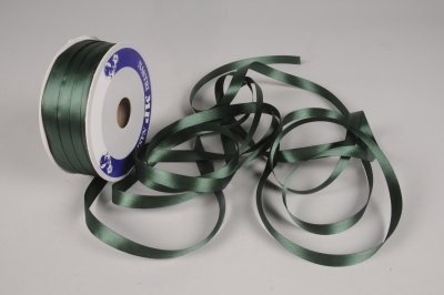 A398UN Ruban satin vert fonc� 12mm x 100m