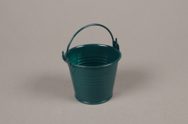 A403KM Peacock blue zinc planter D6.5cm H5.5cm