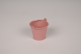 A408KM Shiny pink Bucket zinc D6.5cm H5.5cm