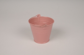 A409KM Shiny pink Bucket zinc D9cm H8cm