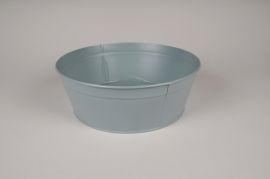 A431KM Green zinc bowl planter D30.5cm H10.5cm
