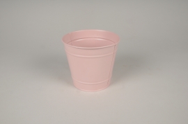A434KM Pink zinc planter D11cm H10.5cm