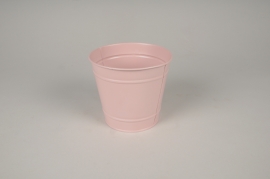 A439KM Pink zinc planter D13cm H12cm