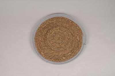 A445U7 Tapis en jonc naturel D38cm