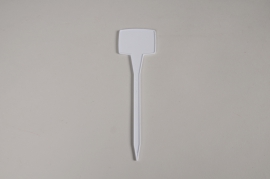 A448MG Paquet de 24 pics &eacute;tiquettes blanches 5.5x4cm H18.5cm