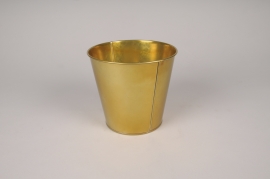 A450KM Gold zinc planter D16cm H14.5cm