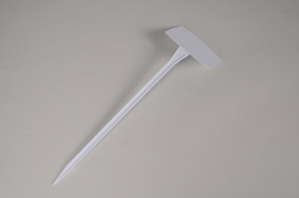 A450MG Bag of 9 white tags on stick 11.5x7.5cm H40cm