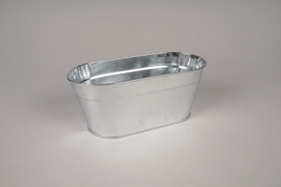 A458KM Jardini�re en zinc naturel 22x10cm H9cm