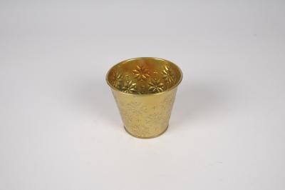 A461KM Gold zinc planter D9.5cm H8cm
