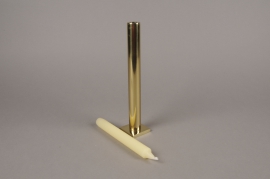 A461NG Small  STILL  candelstick with candle gold H23.8