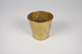 A462KM Cache-pot en zinc or D11cm H10.5cm