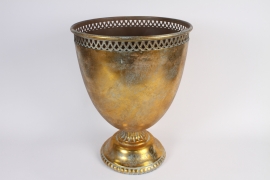 A466NM Antique gold metal bowl D36.5cm H48cm