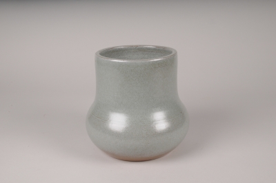 A502NM Cache-pot en c�ramique vert-de-gris D20cm H19cm