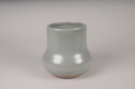 A504NM Cache-pot en céramique vert-de-gris D18cm H16cm