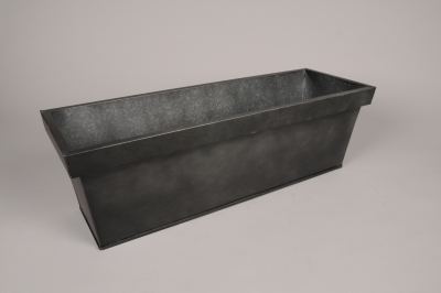 A505NM Jardini�re en zinc noir 50x17cm H15.5cm