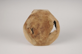 A517U7 Vase en teck 23x9cm H24cm