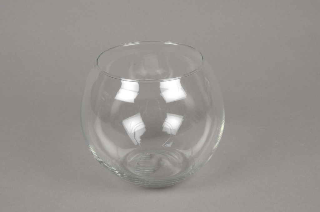 Glass sphere vase D14cm H11cm