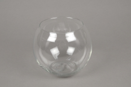 A525IH Vase en verre boule D14cm H11cm