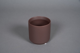 A556HX Brown ceramic planter D10cm H10cm