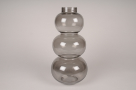 A556U7 Vase en verre fumé gris D18cm H36.5cm