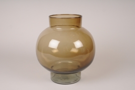 A573IH Amber glass vase D24cm H28cm