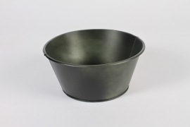 A580NM Antique dark green zinc bowl D20cm H9cm