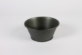 A581NM Antique dark green zinc bowl D18cm H8cm