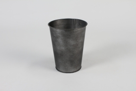 A597NM Antique black zinc planter D13cm H16cm