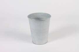 A599NM Antique grey zinc planter D13cm H16cm