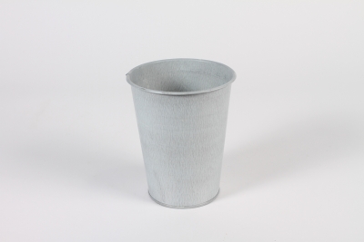 A599NM Cache-pot en zinc vieilli gris D13cm H16cm