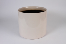 A699HX Cache-pot en céramique blanc crème D32.5cm H28.5cm