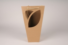 A704QX Pack of 10 natural kraft bags 21cm x11cm H35cm