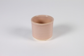 A717HX Pink ceramic planter D8cm H7.5cm