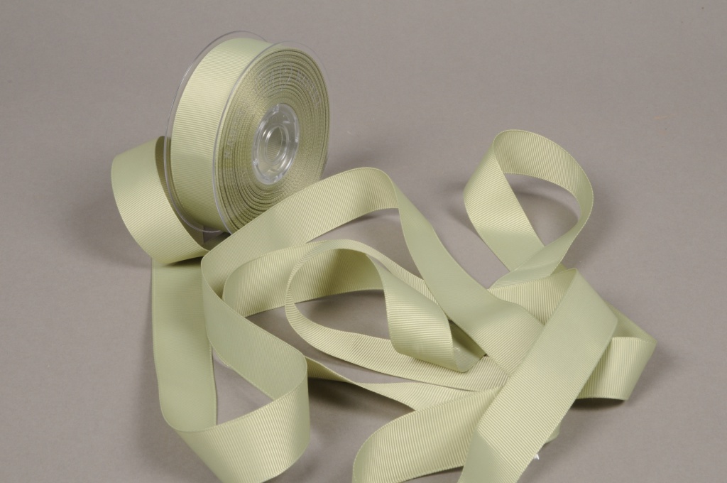 Olive green gros grain ribbon 25 mm x 20m