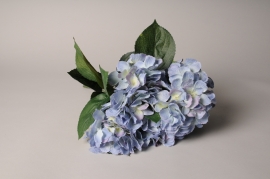 a719nn Bouquet d'hortensias artificiels bleues H45cm